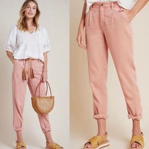 Anthropologie Woman’s Pink‎ Scout Slim Pleated Super Soft Bohemian Pants Size 28